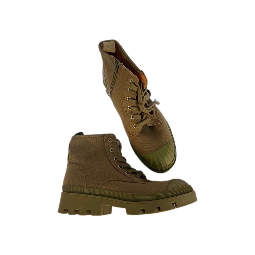Universal Thread Olive Drab Canvas Desert Combat Boots Women Size 9 Mens 7.5